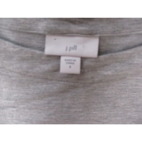 J Jill Tunic Top Womens Small Layered Look Side Tie Long Sleeve Gray White Knit - Picture 10 of 13